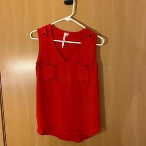 Bellatrix red blouse with shoulder buttons - S